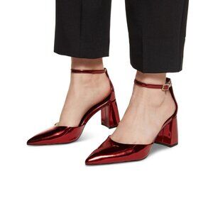 ALDO JanHeeled Sandal Red Women's Shoes Bordo Size 7 NEW